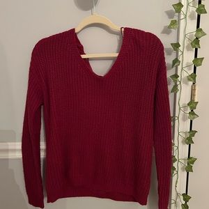 Red- small knit sweater